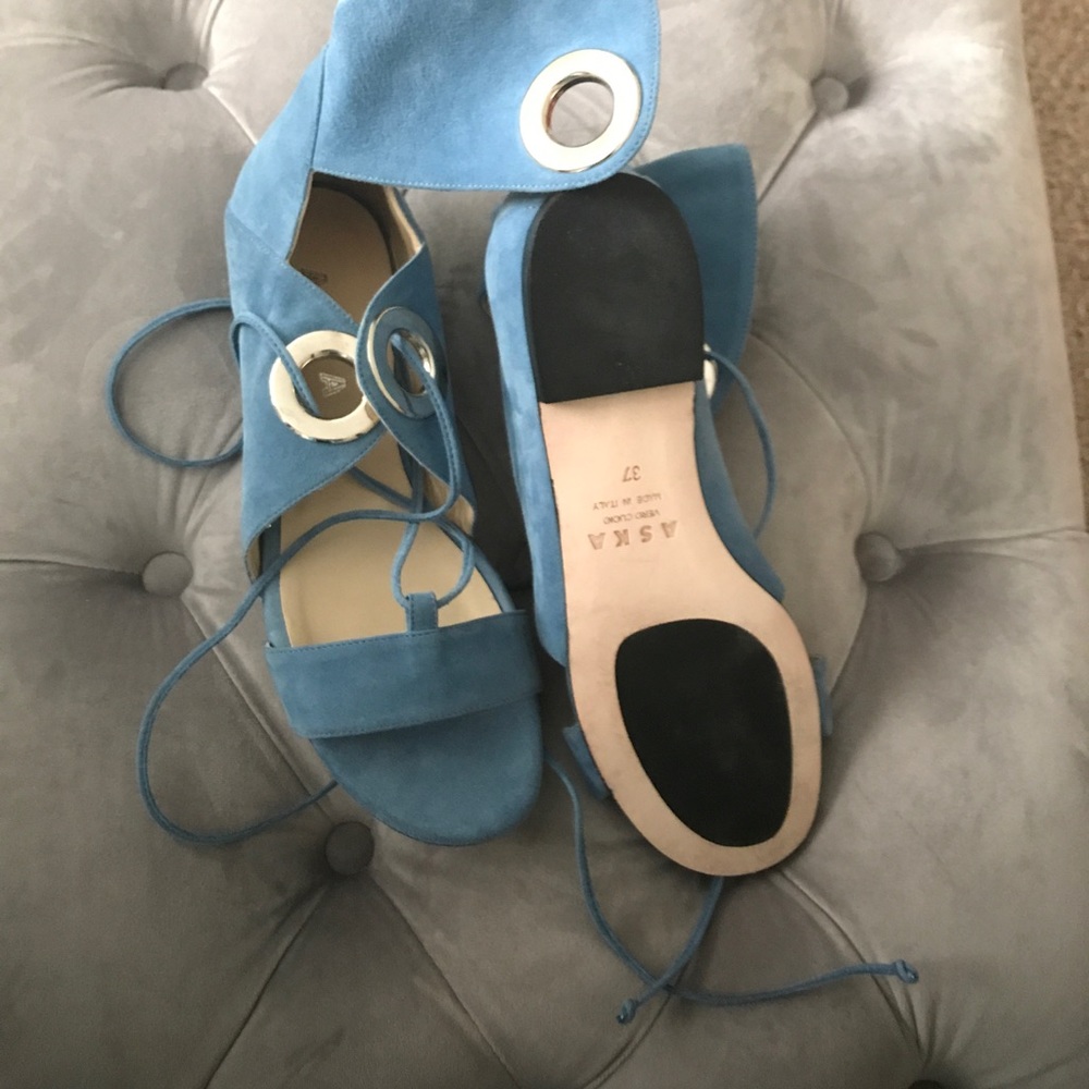 Blue sandals